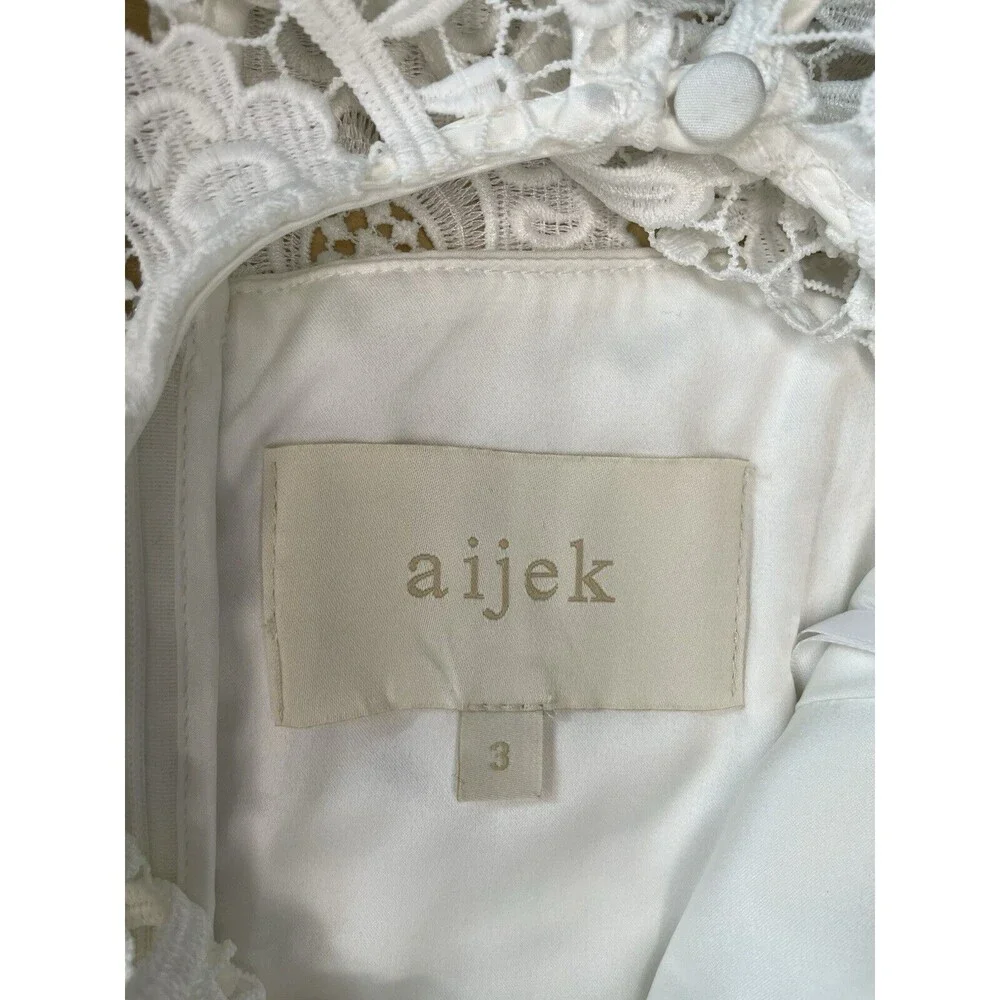Aijek Padua Embroidered Romper Size 3 White - Picture 6 of 13